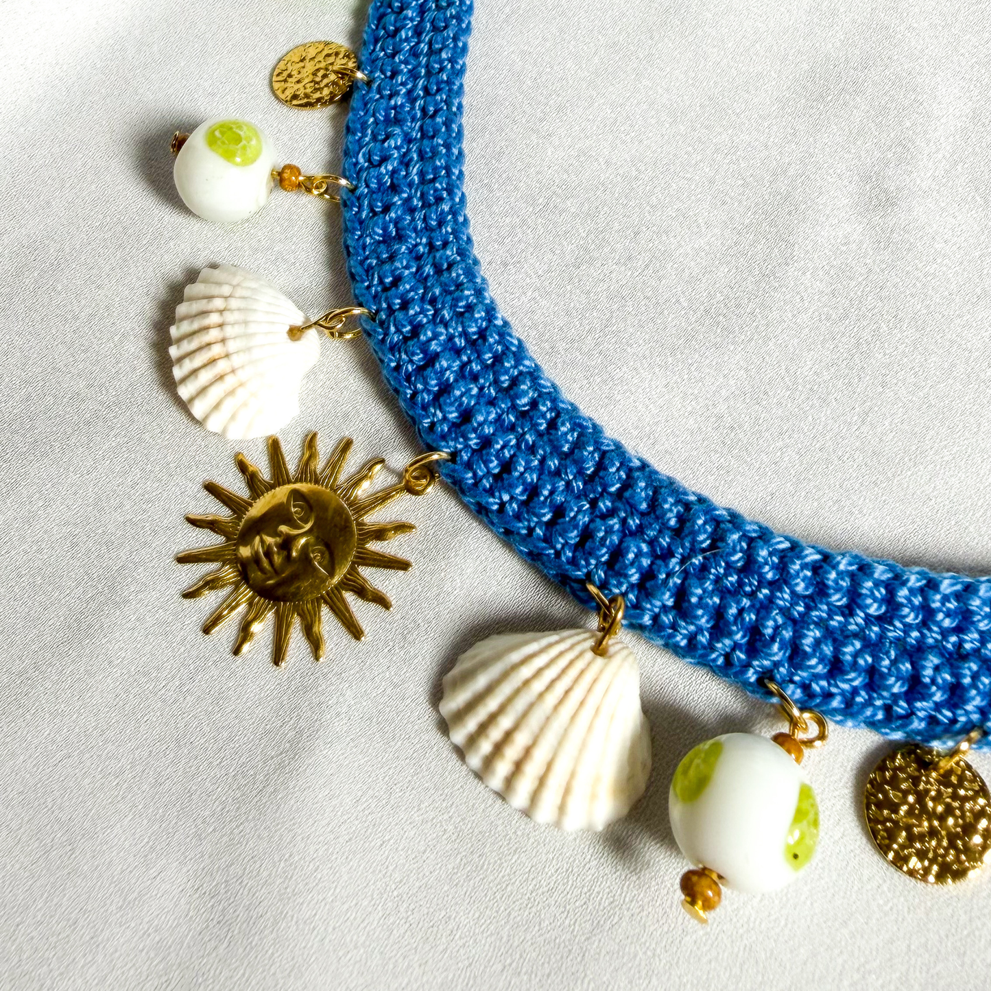 Colar Crochet - Azul