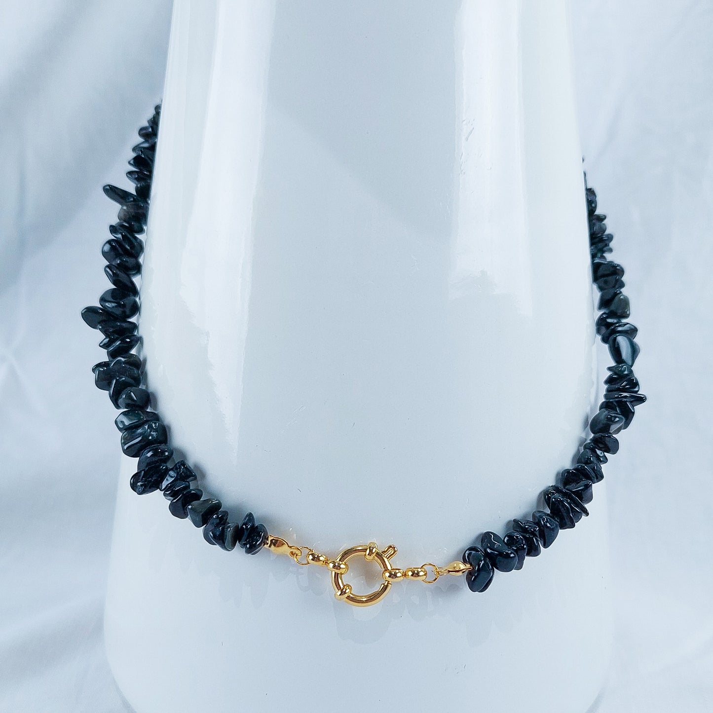 Colar Fragmentos - Obsidiana