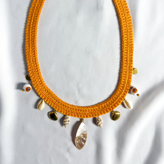 Colar Crochet - Laranja