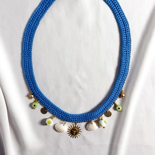 Colar Crochet - Azul