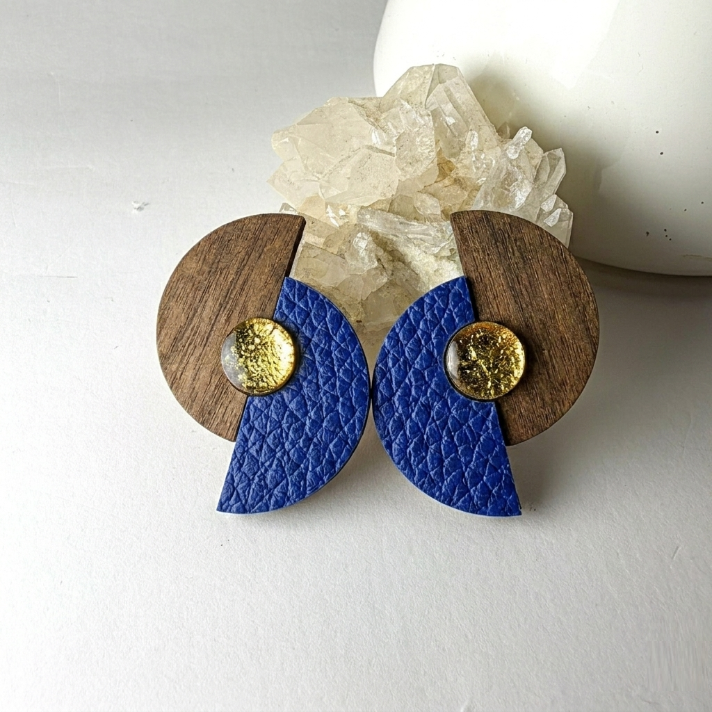 Brincos de Madeira Duo