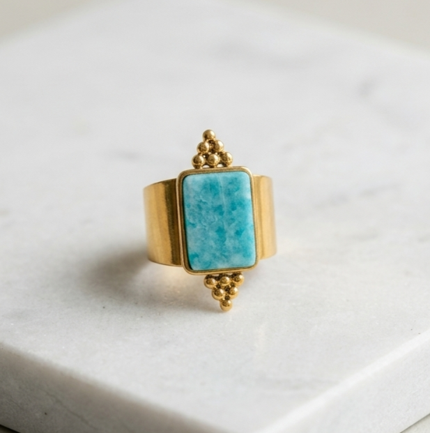 Anel Ajustável Royal Amazonite